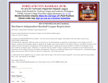 Tablet Screenshot of portlandadultbaseball.com